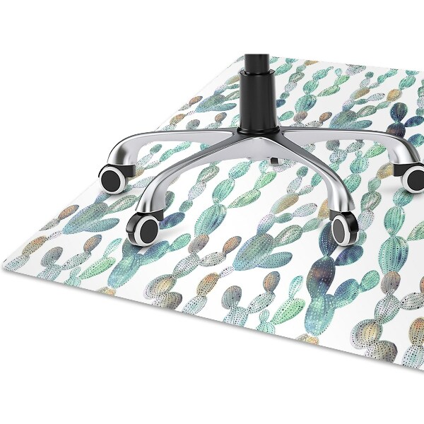 Tapis de chaise de bureau Cactus