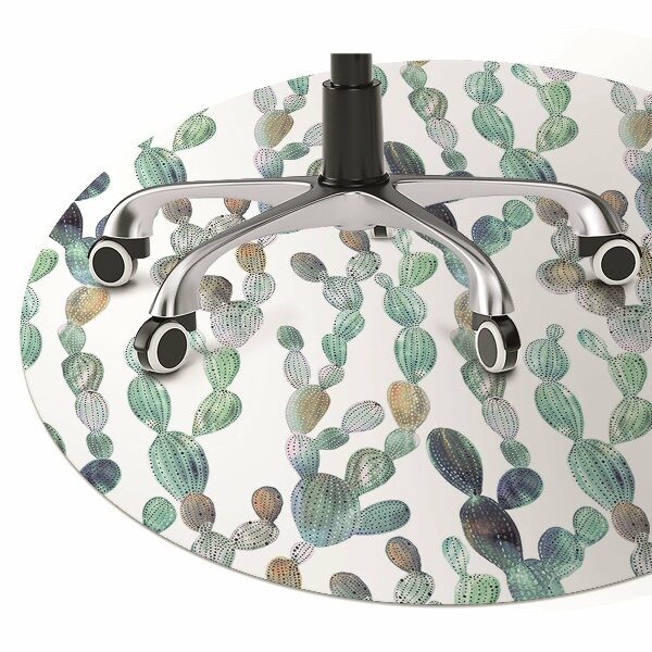 Tapis de chaise de bureau Cactus