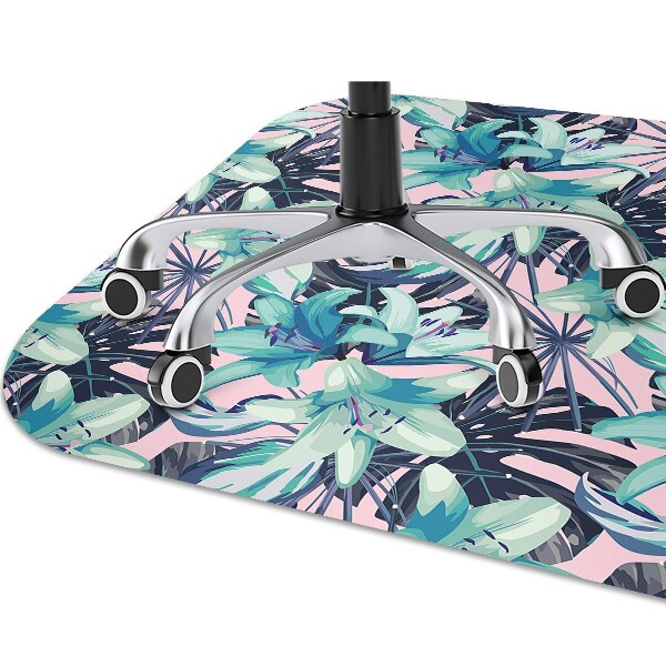Tapis pour chaise de bureau Lys peints