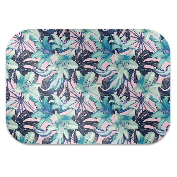 Tapis pour chaise de bureau Lys peints