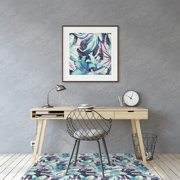 Tapis pour chaise de bureau Lys peints