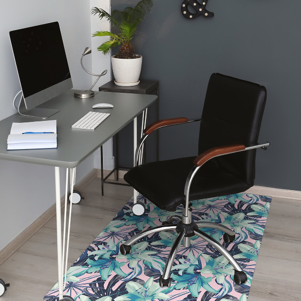 Tapis pour chaise de bureau Lys peints