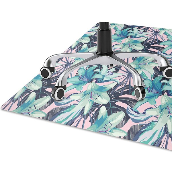 Tapis pour chaise de bureau Lys peints