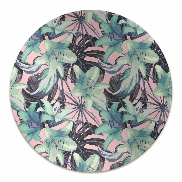 Tapis pour chaise de bureau Lys peints