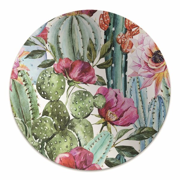 Tapis pour chaise de bureau Fleurs de cactus