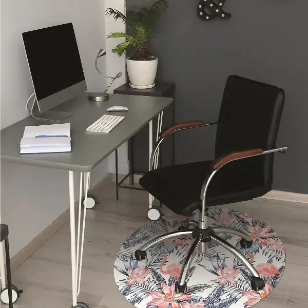 Tapis protège sol Flamingo peint