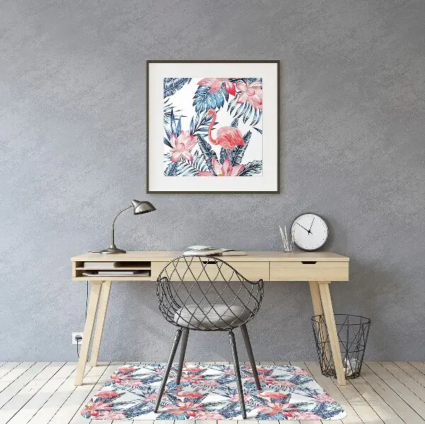 Tapis protège sol Flamingo peint