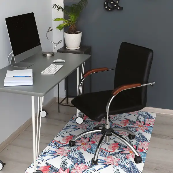 Tapis protège sol Flamingo peint