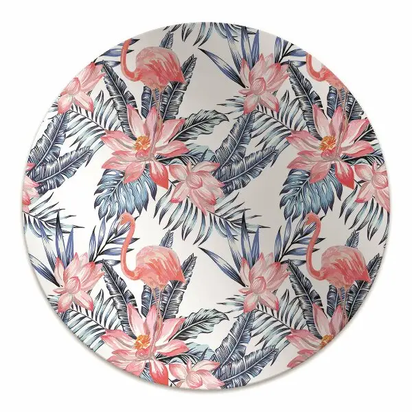 Tapis protège sol Flamingo peint