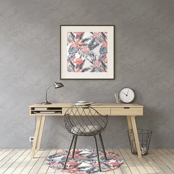 Tapis protège sol Flamingo peint