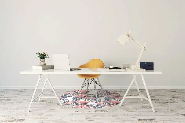 Tapis protège sol Flamingo peint