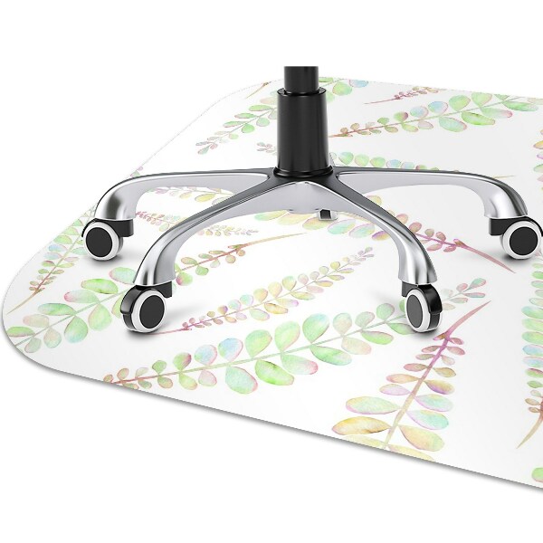 Tapis de chaise de bureau Feuilles d'aquarelle
