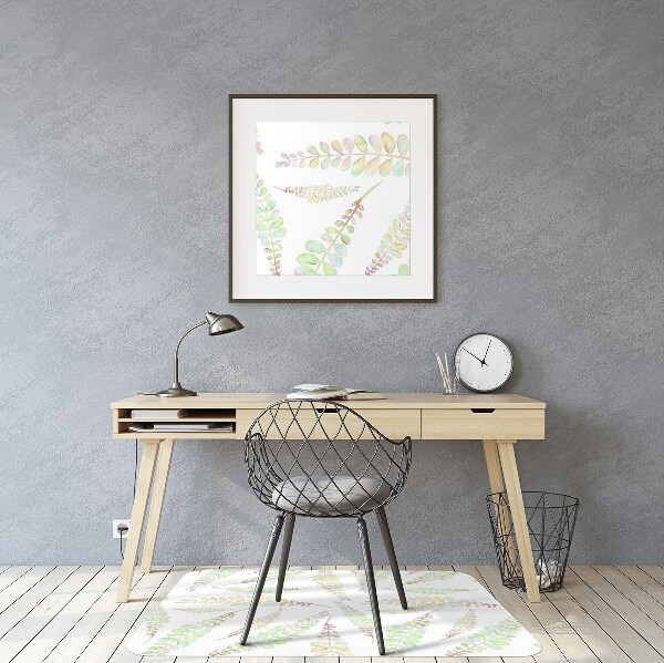 Tapis de chaise de bureau Feuilles d'aquarelle