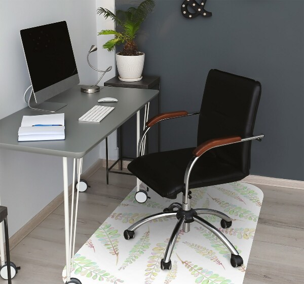 Tapis de chaise de bureau Feuilles d'aquarelle