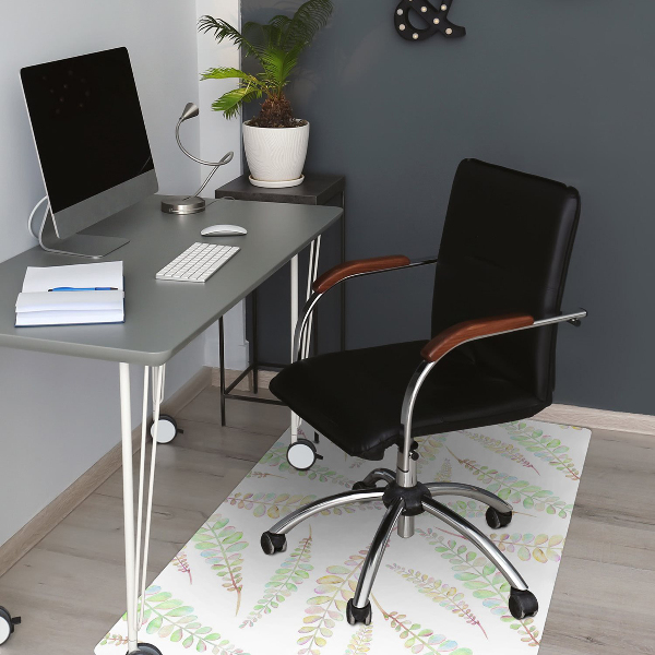 Tapis de chaise de bureau Feuilles d'aquarelle