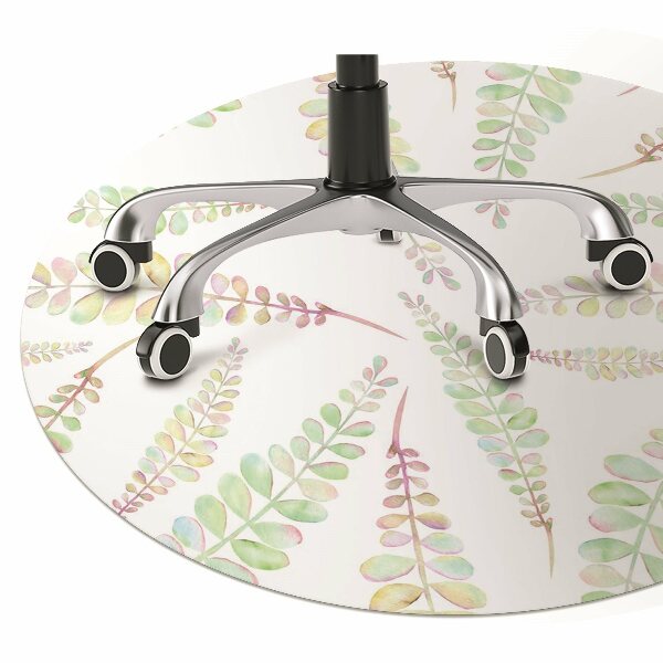 Tapis de chaise de bureau Feuilles d'aquarelle