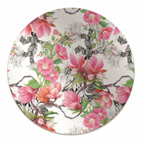 Tapis de chaise de bureau Fleurs aquarelles