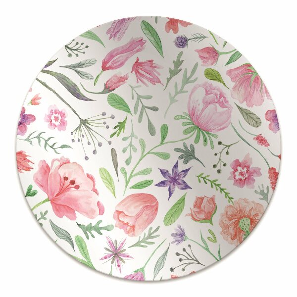 Tapis de chaise de bureau Fleurs peintes