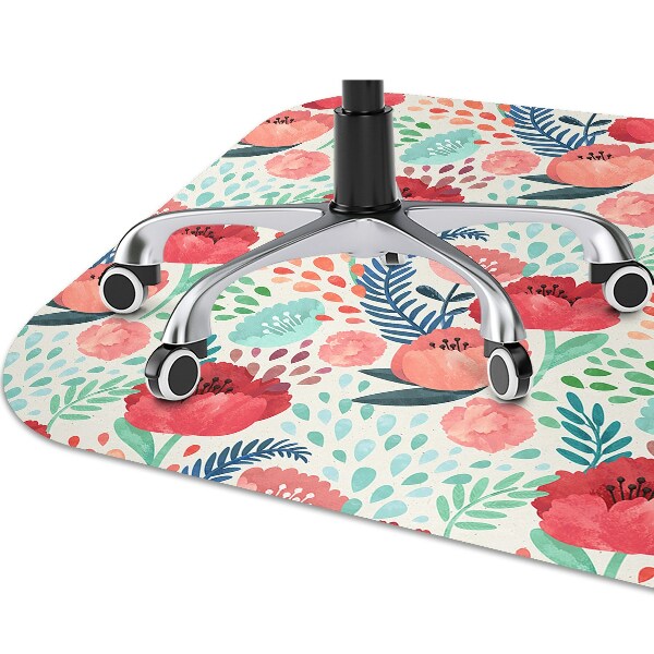 Tapis pour chaise de bureau Fleur de graines de pavot
