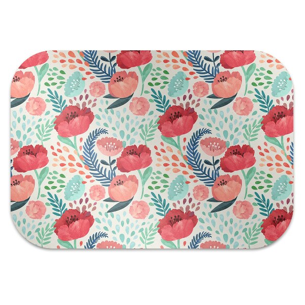 Tapis pour chaise de bureau Fleur de graines de pavot