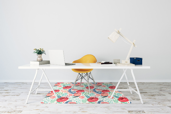 Tapis pour chaise de bureau Fleur de graines de pavot