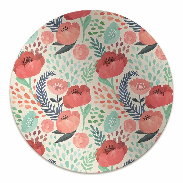 Tapis pour chaise de bureau Fleur de graines de pavot