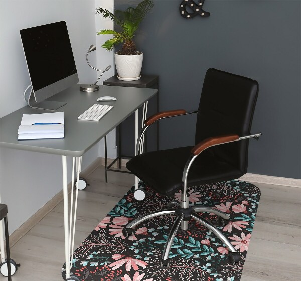 Tapis pour chaise de bureau Fleurs vintage