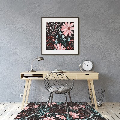 Tapis pour chaise de bureau Fleurs vintage