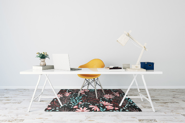 Tapis pour chaise de bureau Fleurs vintage