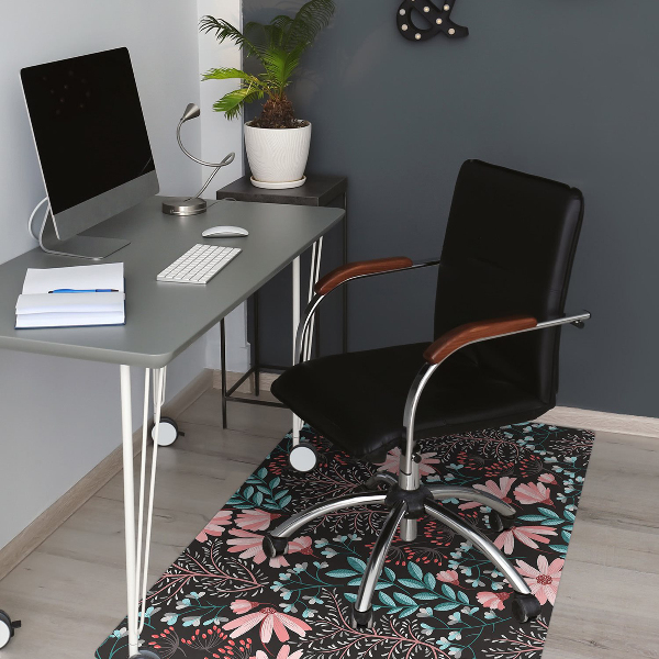 Tapis pour chaise de bureau Fleurs vintage