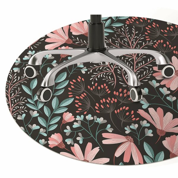Tapis pour chaise de bureau Fleurs vintage