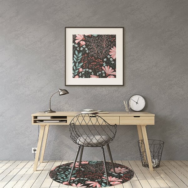 Tapis pour chaise de bureau Fleurs vintage