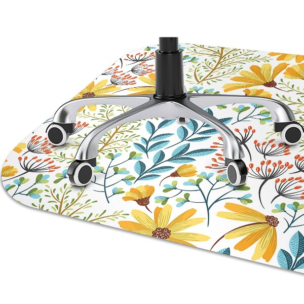 Tapis de chaise de bureau Peinture florale