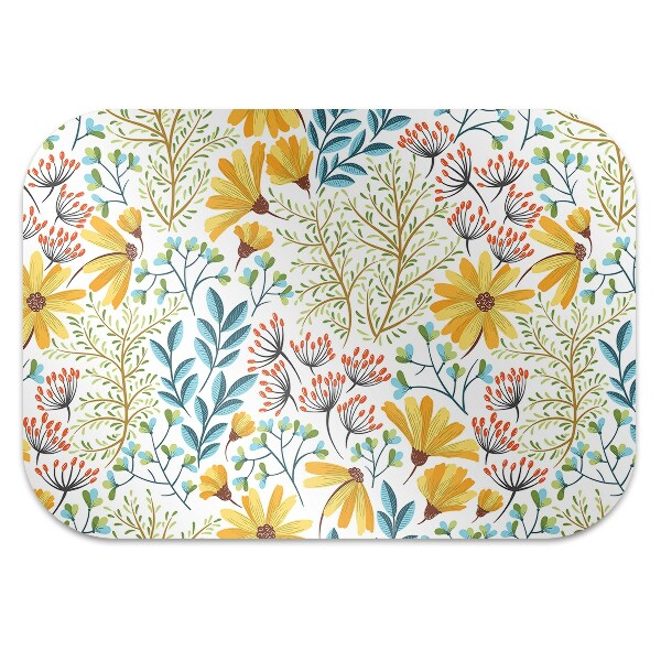 Tapis de chaise de bureau Peinture florale