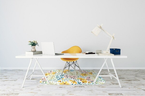 Tapis de chaise de bureau Peinture florale