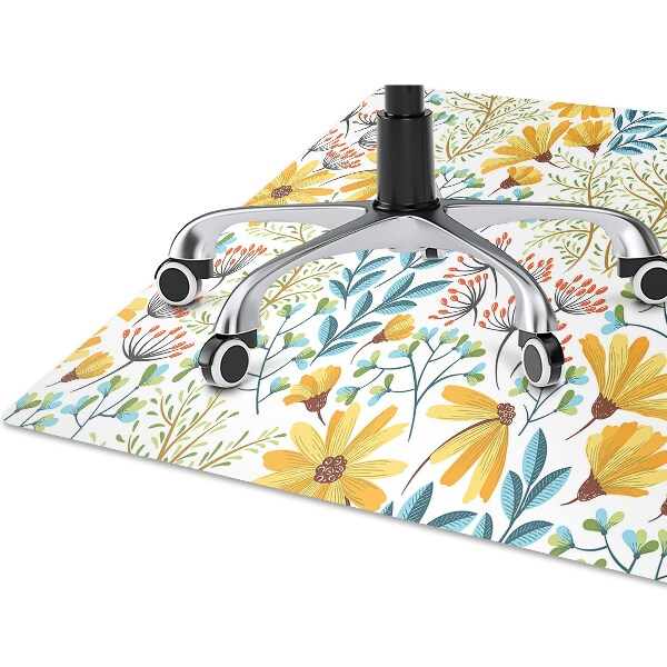 Tapis de chaise de bureau Peinture florale