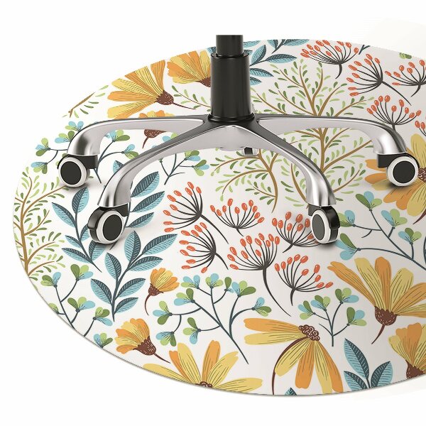 Tapis de chaise de bureau Peinture florale