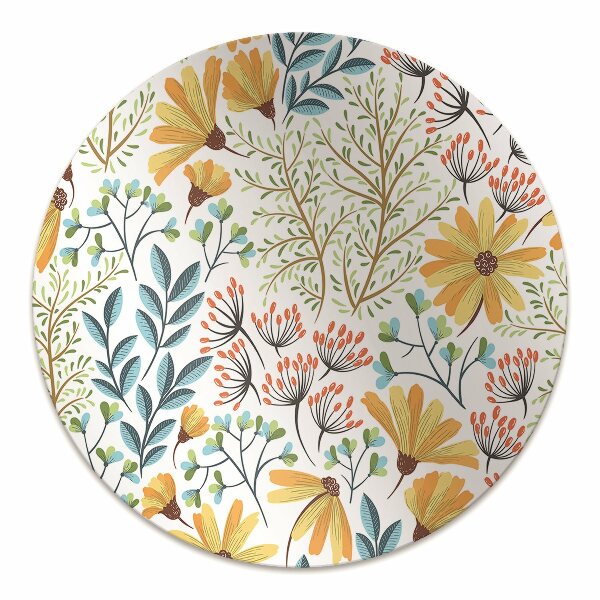 Tapis de chaise de bureau Peinture florale