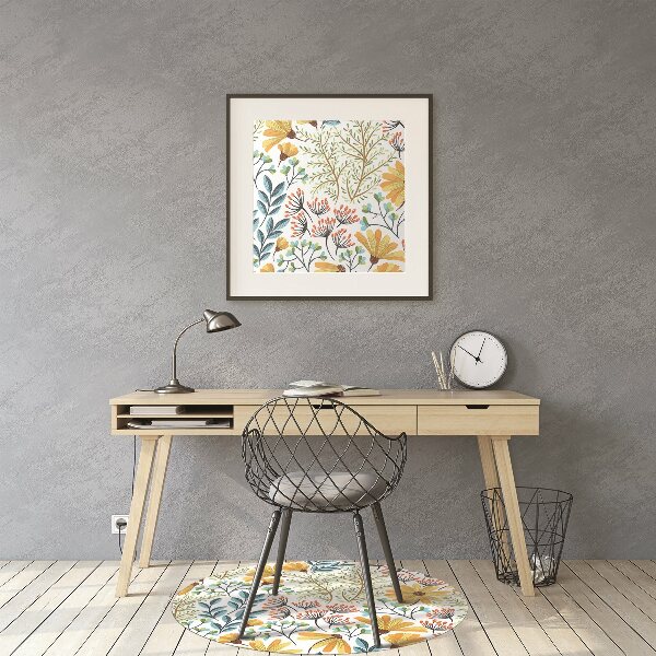 Tapis de chaise de bureau Peinture florale