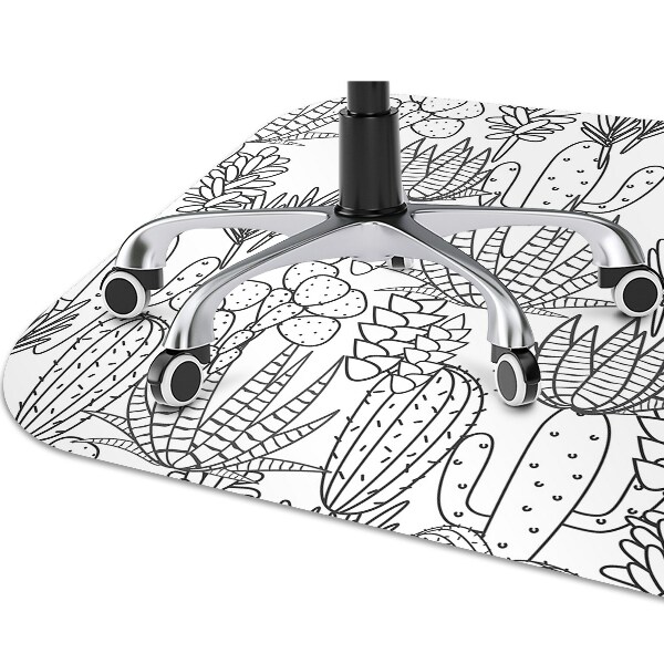 Tapis de chaise de bureau Cactus