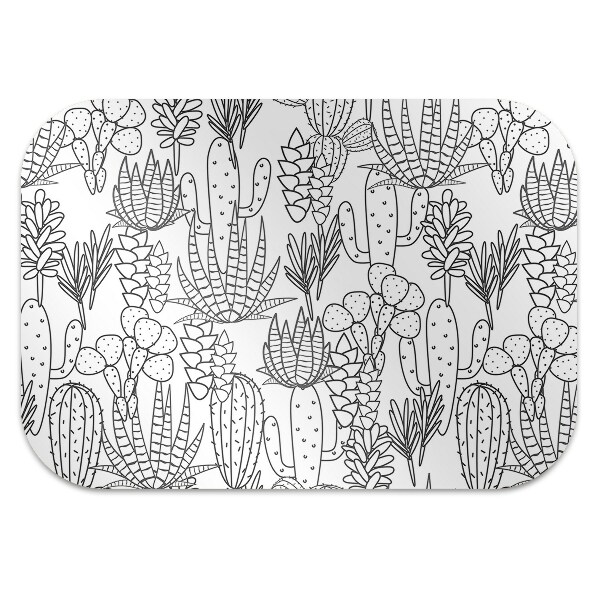 Tapis de chaise de bureau Cactus