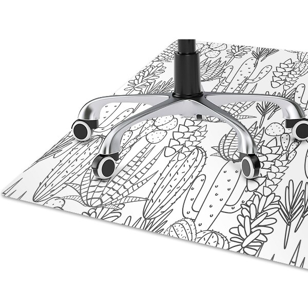 Tapis de chaise de bureau Cactus