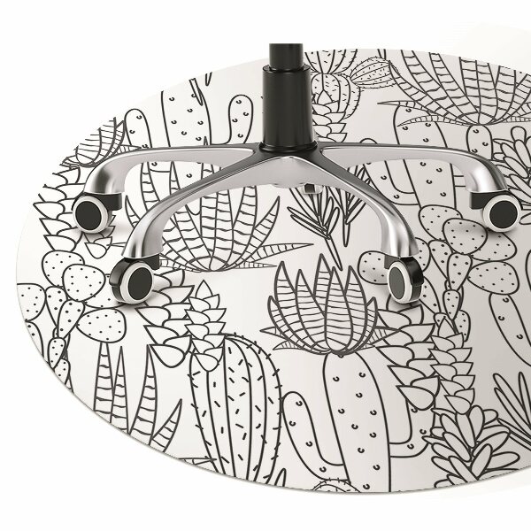 Tapis de chaise de bureau Cactus