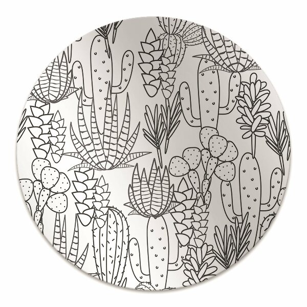 Tapis de chaise de bureau Cactus