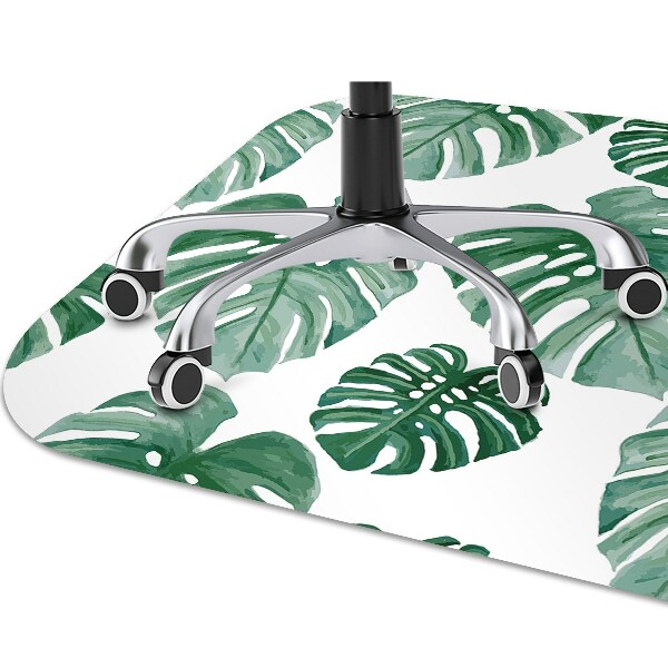 Tapis de chaise de bureau Les feuilles de Monstera