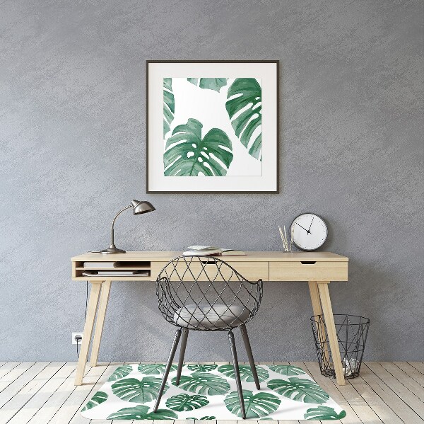 Tapis de chaise de bureau Les feuilles de Monstera