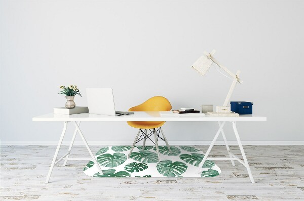 Tapis de chaise de bureau Les feuilles de Monstera