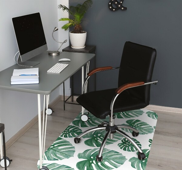 Tapis de chaise de bureau Les feuilles de Monstera