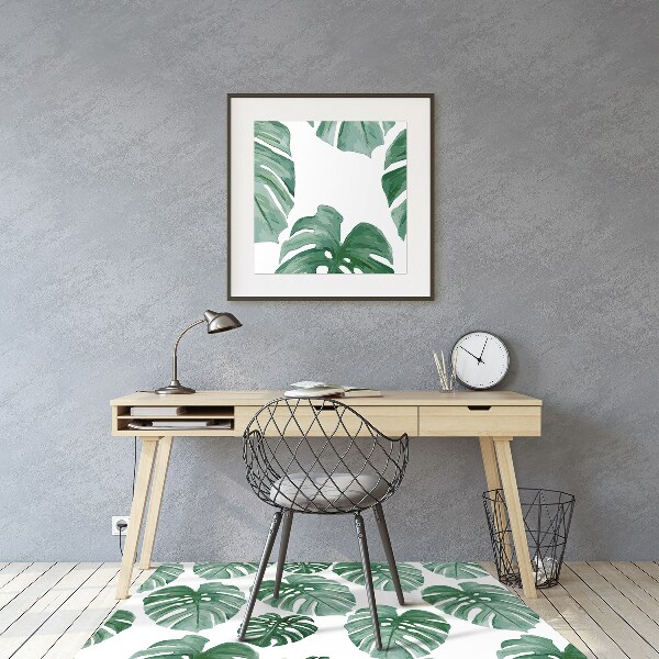 Tapis de chaise de bureau Les feuilles de Monstera