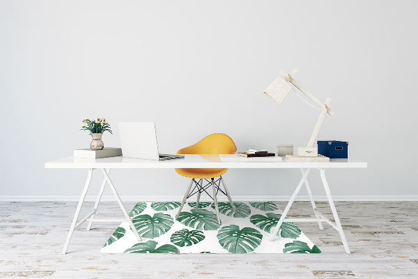 Tapis de chaise de bureau Les feuilles de Monstera